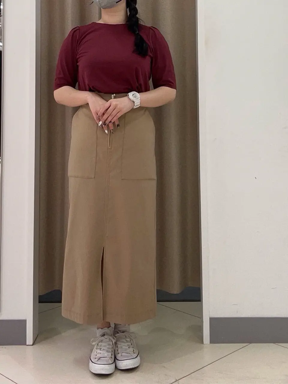 ANY SIS カモガワ コーディネート画像