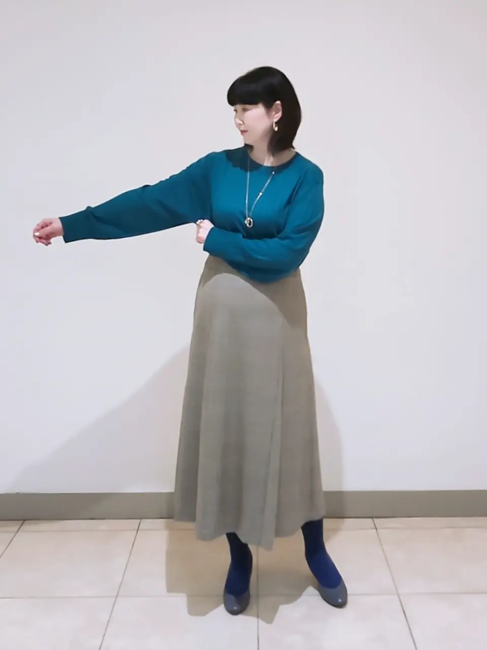 J.PRESS LADIES L スタッフ コーディネート画像