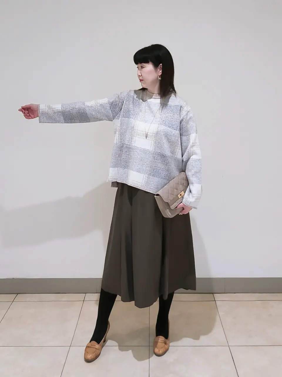 J.PRESS LADIES L スタッフ コーディネート画像