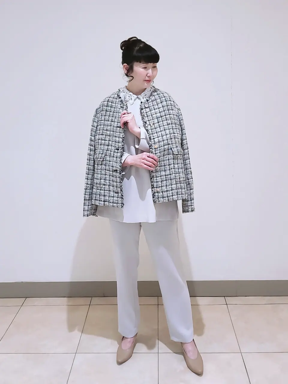 J.PRESS LADIES L スタッフ コーディネート画像