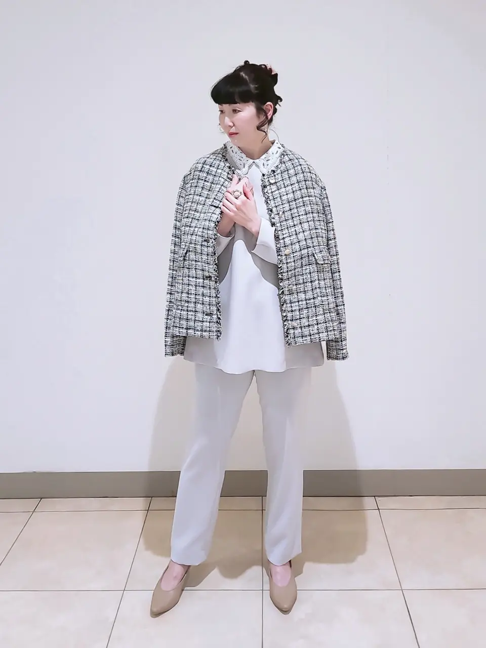 J.PRESS LADIES L スタッフ コーディネート画像