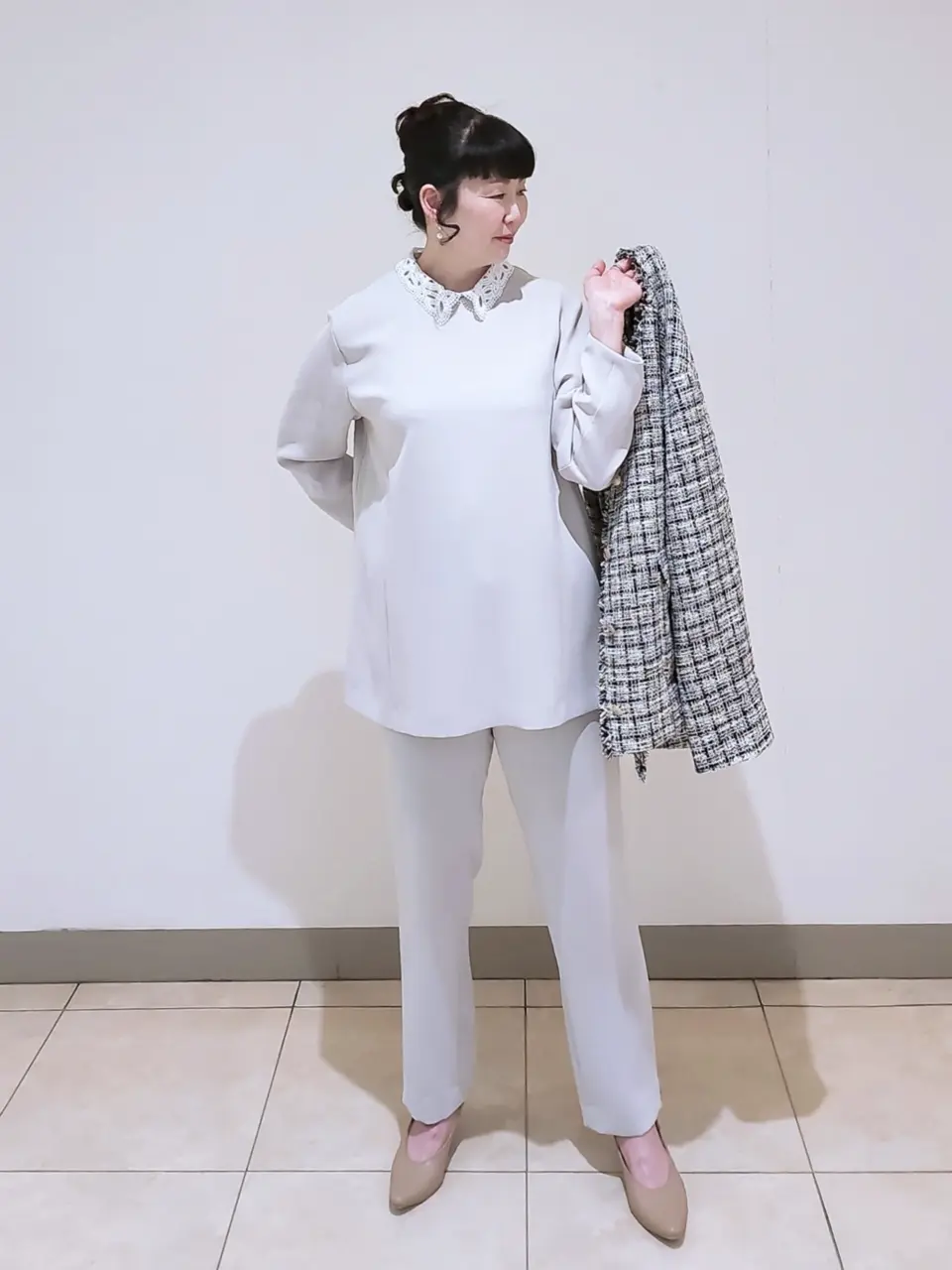 J.PRESS LADIES L スタッフ コーディネート画像