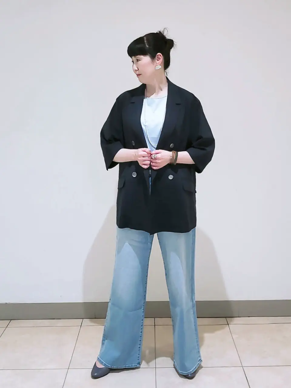 J.PRESS LADIES L スタッフ コーディネート画像