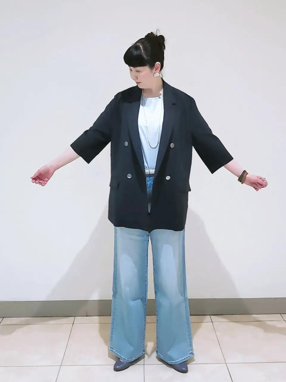 J.PRESS LADIES L スタッフ コーディネート画像