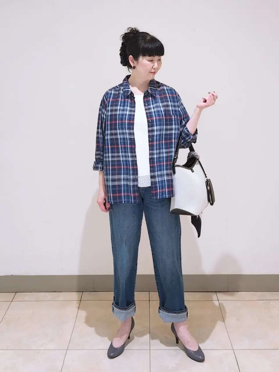J.PRESS LADIES L スタッフ コーディネート画像