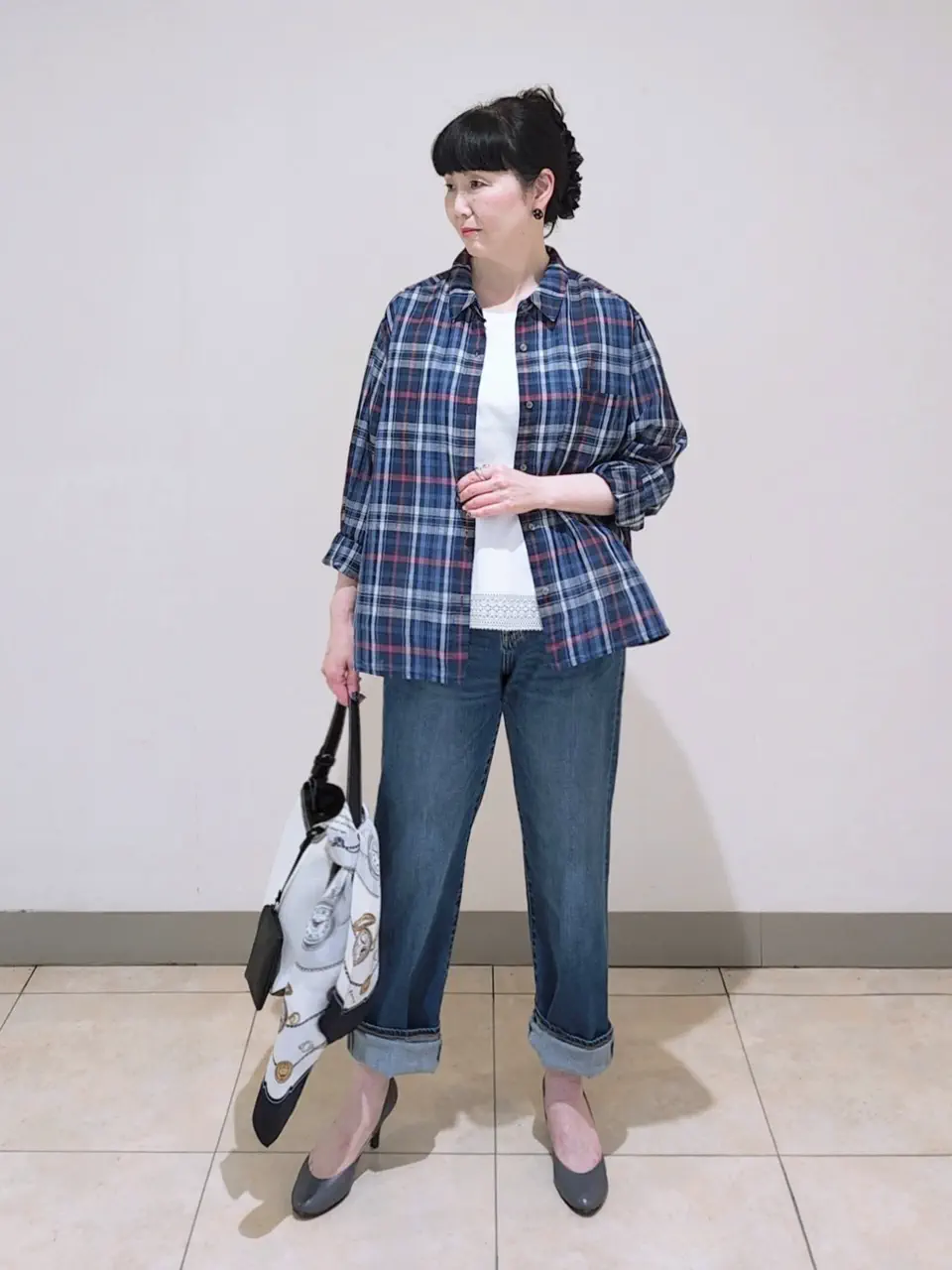 J.PRESS LADIES L スタッフ コーディネート画像