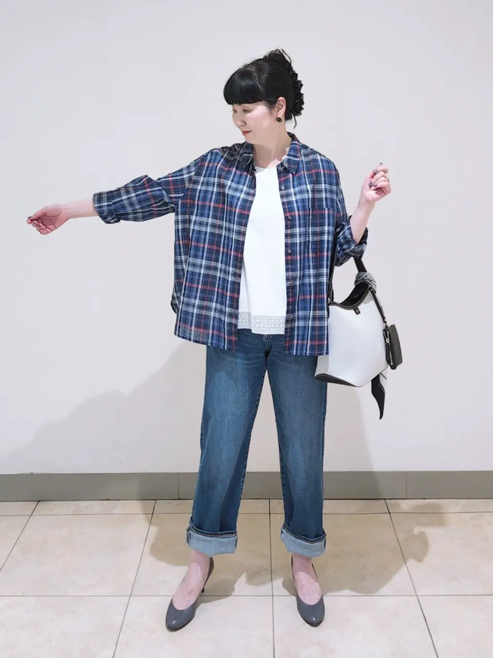 J.PRESS LADIES L スタッフ コーディネート画像