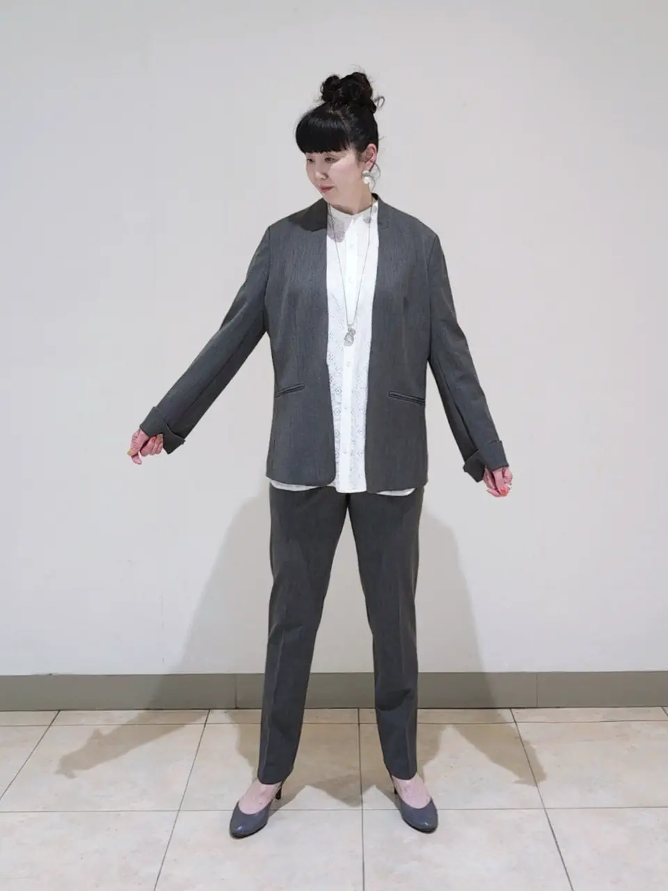 J.PRESS LADIES L スタッフ コーディネート画像