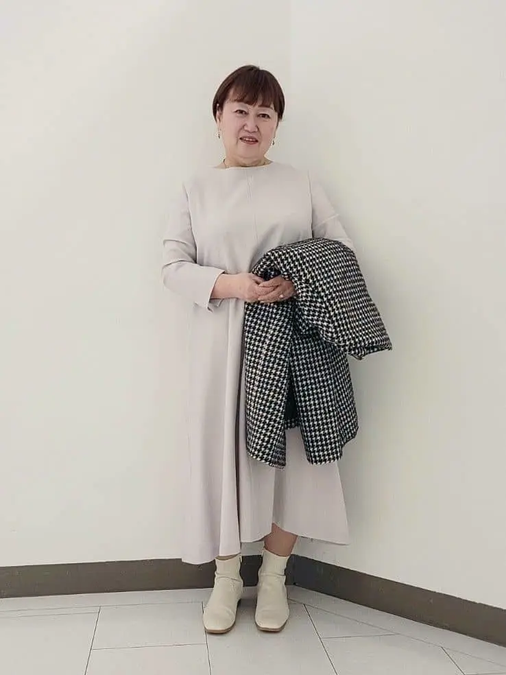 チェック ツイード ノーカラーコート / 23区 L | ファッション
