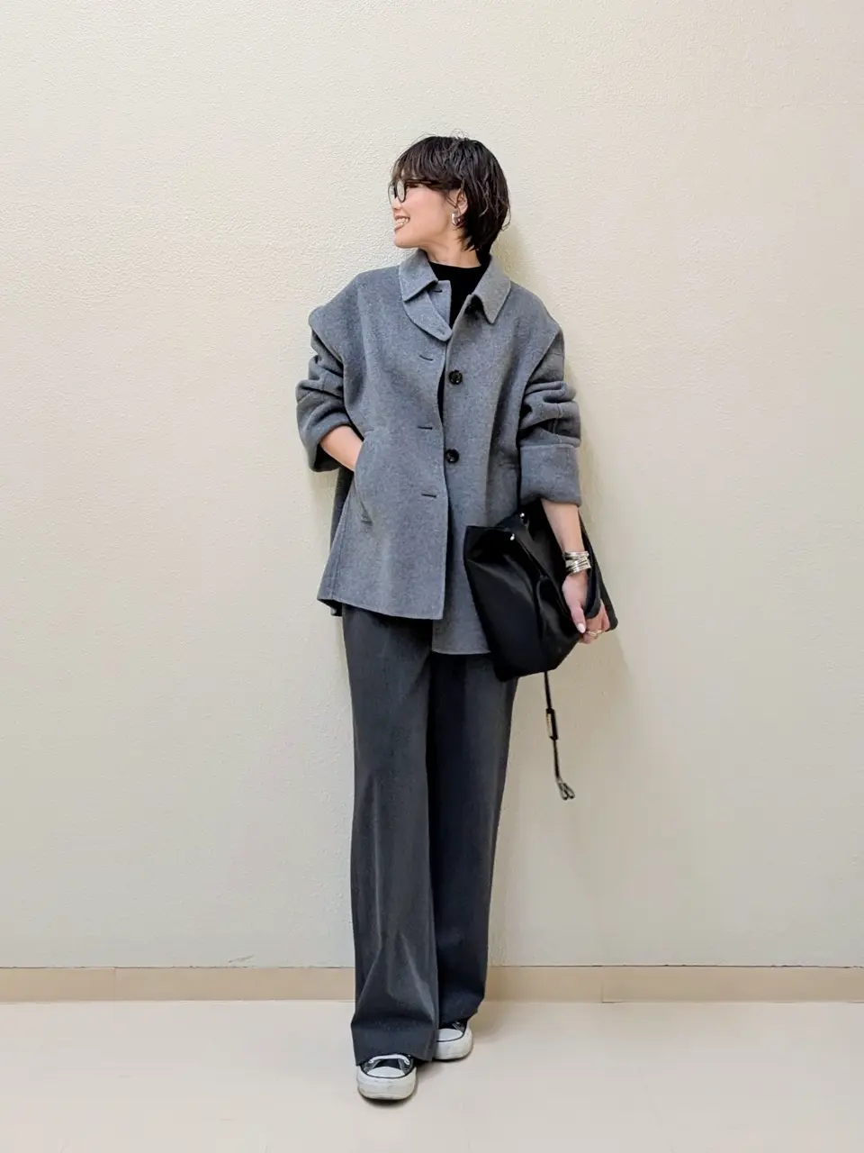 No.7☆ミ　様　23区　パンツスーツ　グレー　大きいサイズ　44 No.7☆ミ 様 23区 パンツスーツ グレー 大きいサイズ 44