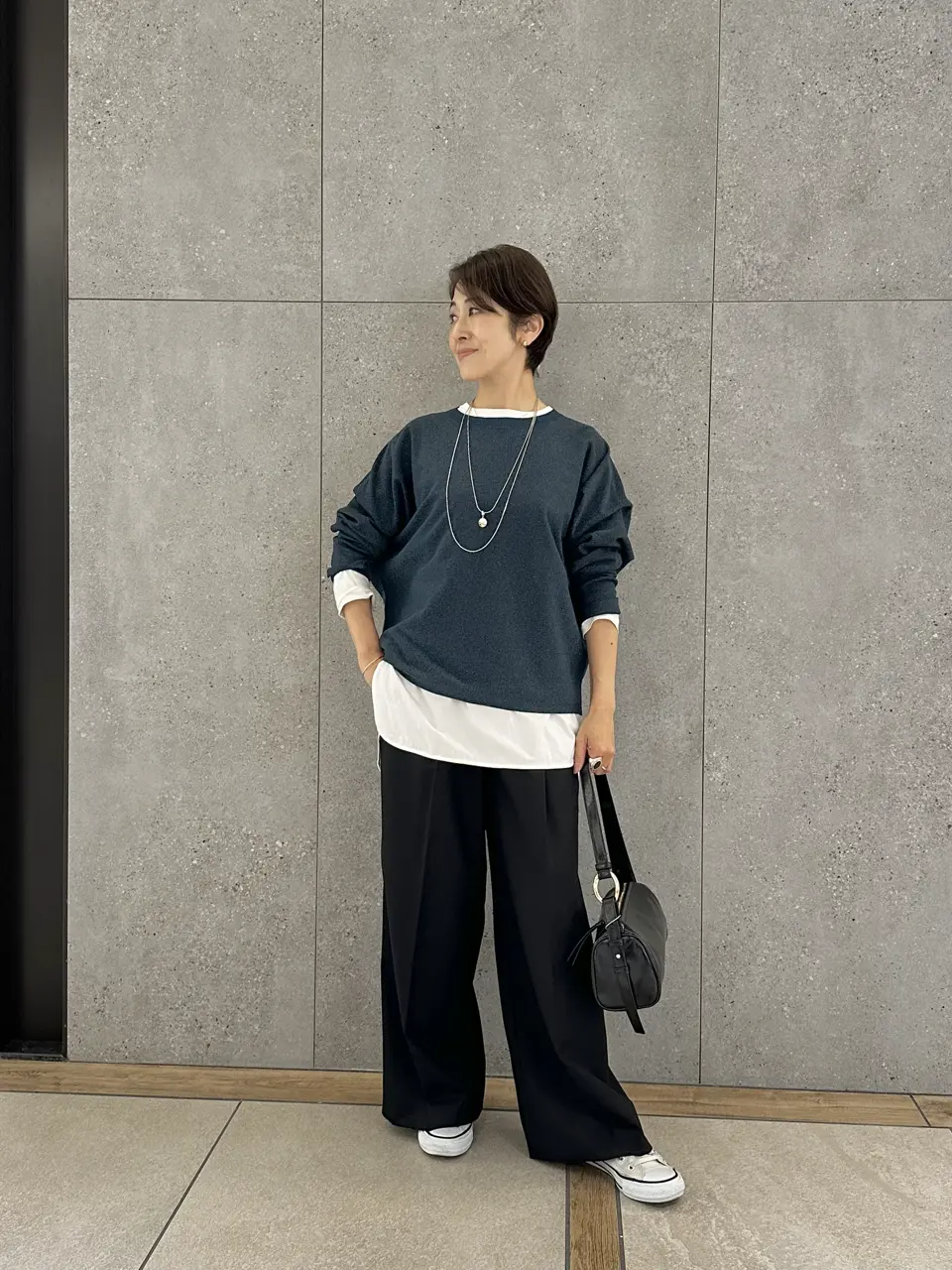 ３点おまとめ　UNTITLEDコート　シニカル　ブラウス　23区ワイドパンツ アセテートサテン・ワイドパンツ/40代50代からのレディース