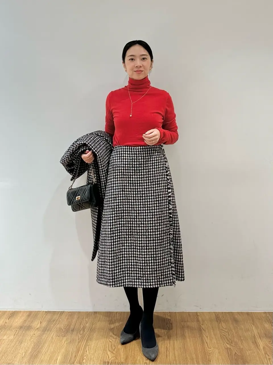 23区 大きいサイズ 44 ツイードコート チェック ツイード ノーカラーコート / 23区 | ファッション通販