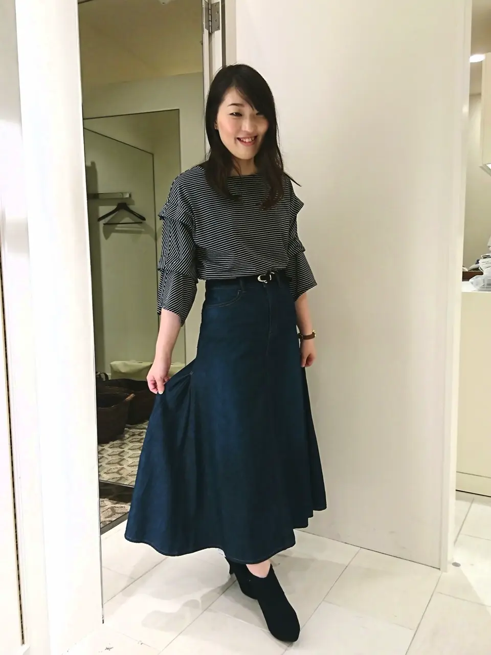  岡 コーディネート画像