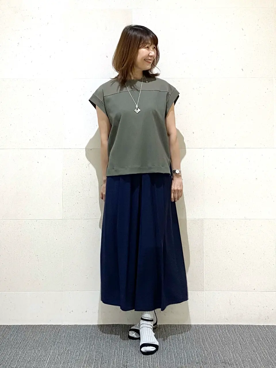 美品★Lサイズ 自由区 ジユウク ティアードロングスカート ネイビー L 完売品 美品☆Lサイズ 自由区 ジユウク ティアードロングスカート