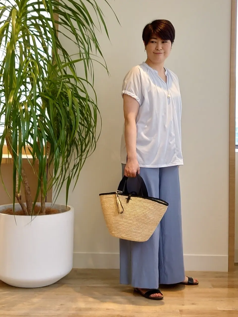 自由区 田中 コーディネート画像