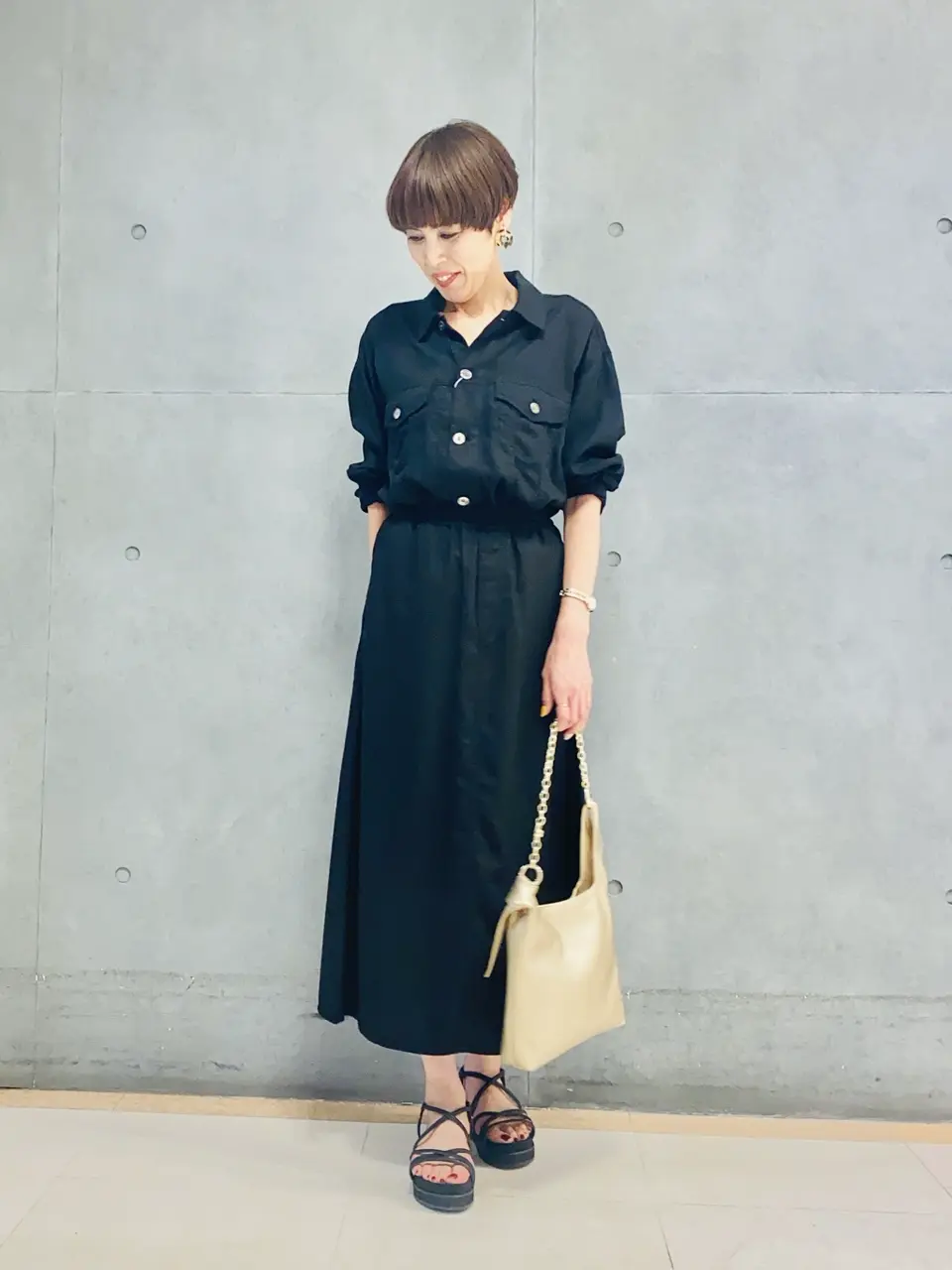 自由区 冨樫 コーディネート画像