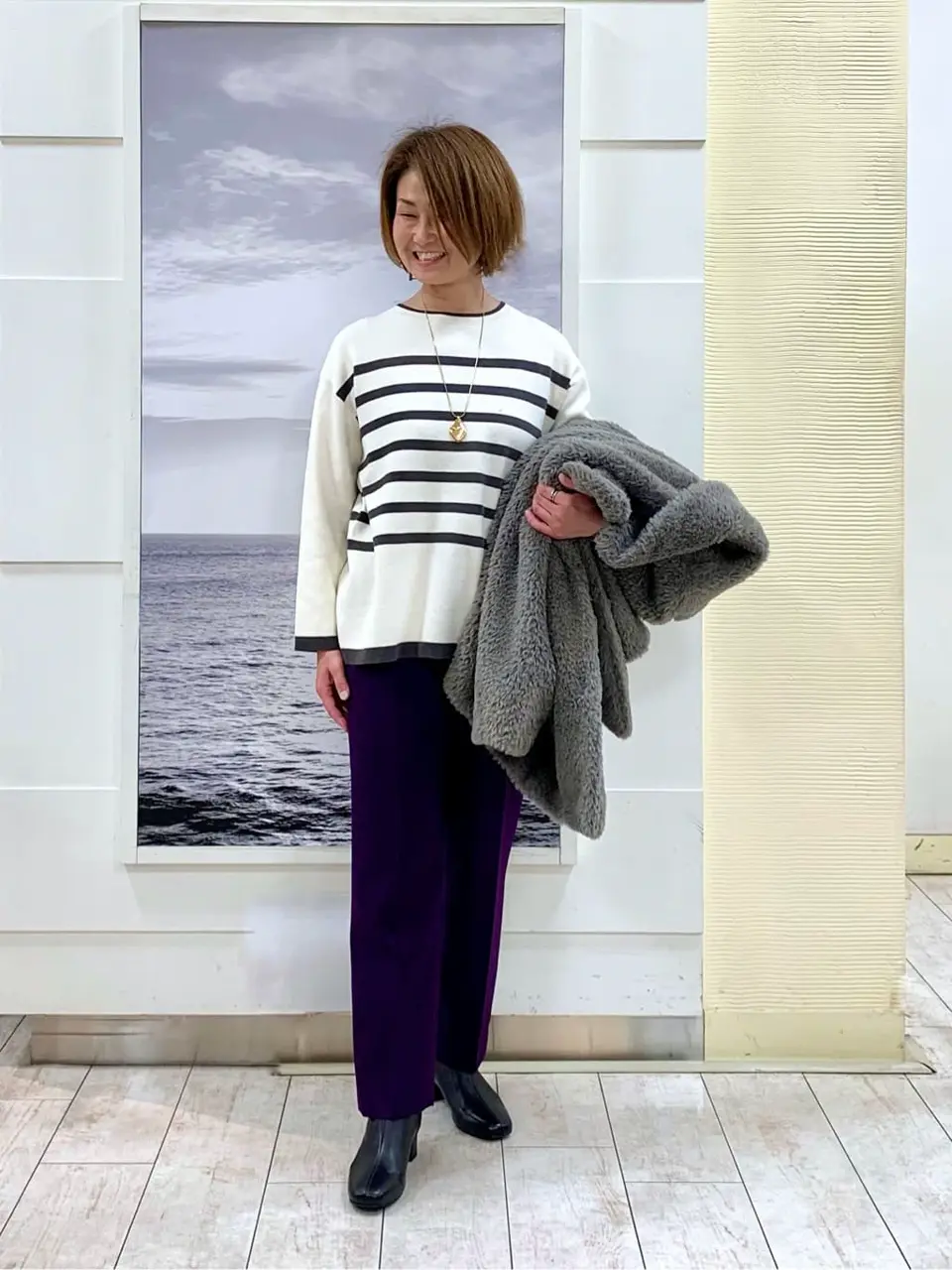 自由区 中鉢 コーディネート画像