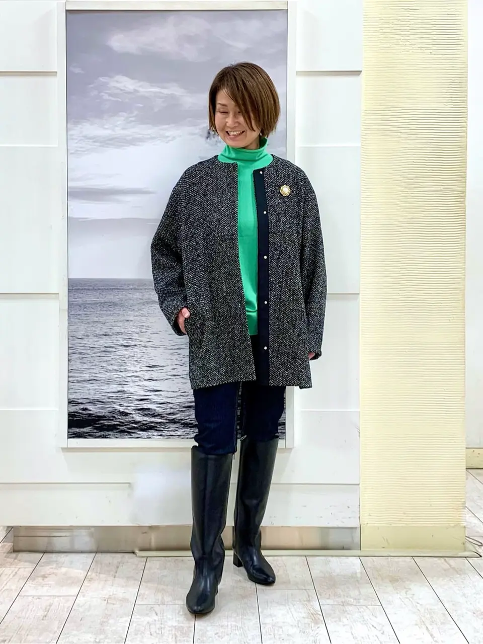 自由区 中鉢 コーディネート画像