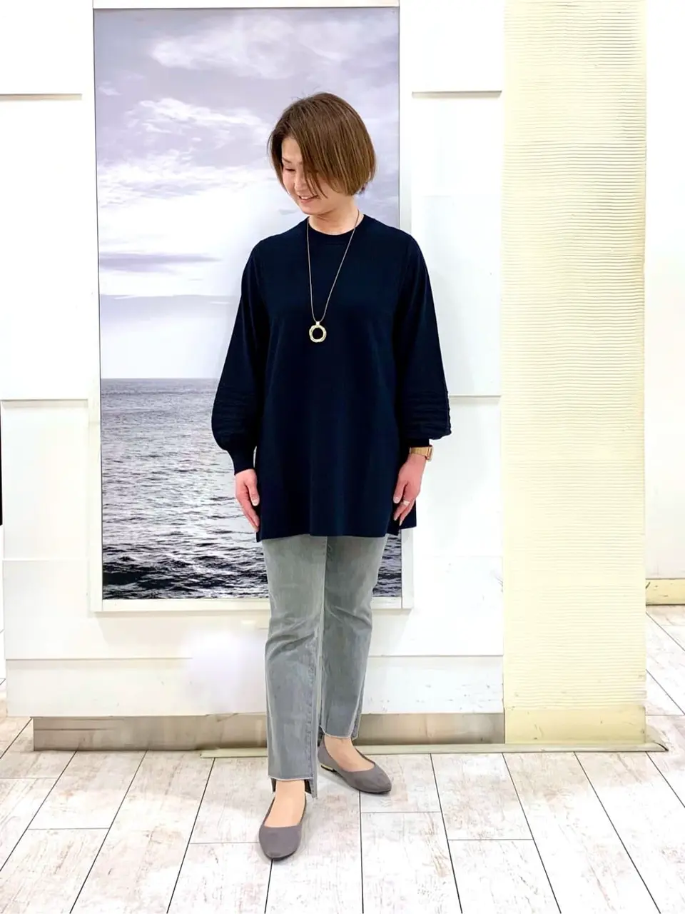 自由区 中鉢 コーディネート画像