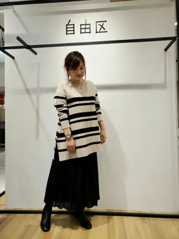 自由区 eri コーディネート画像