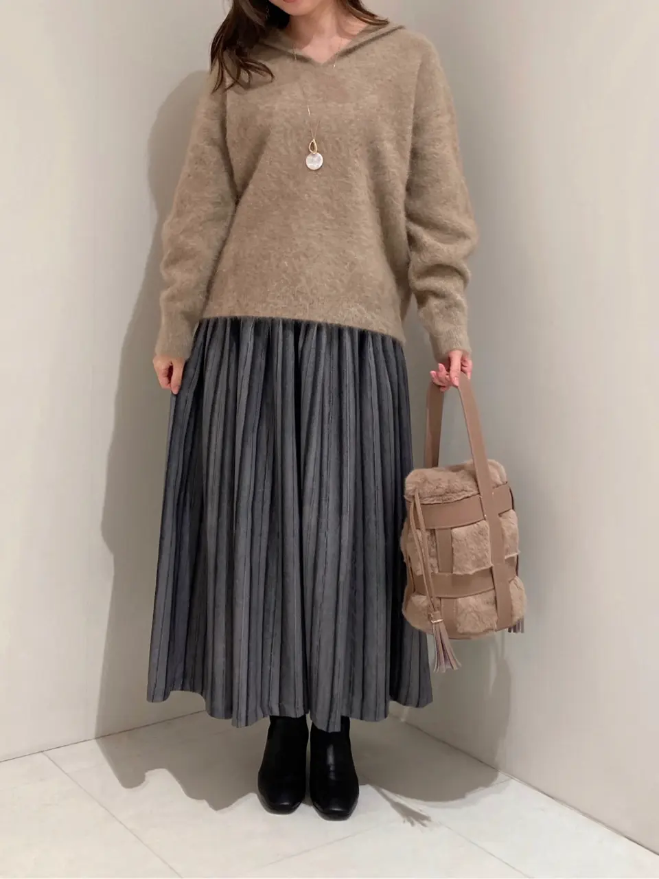 自由区 檀 コーディネート画像