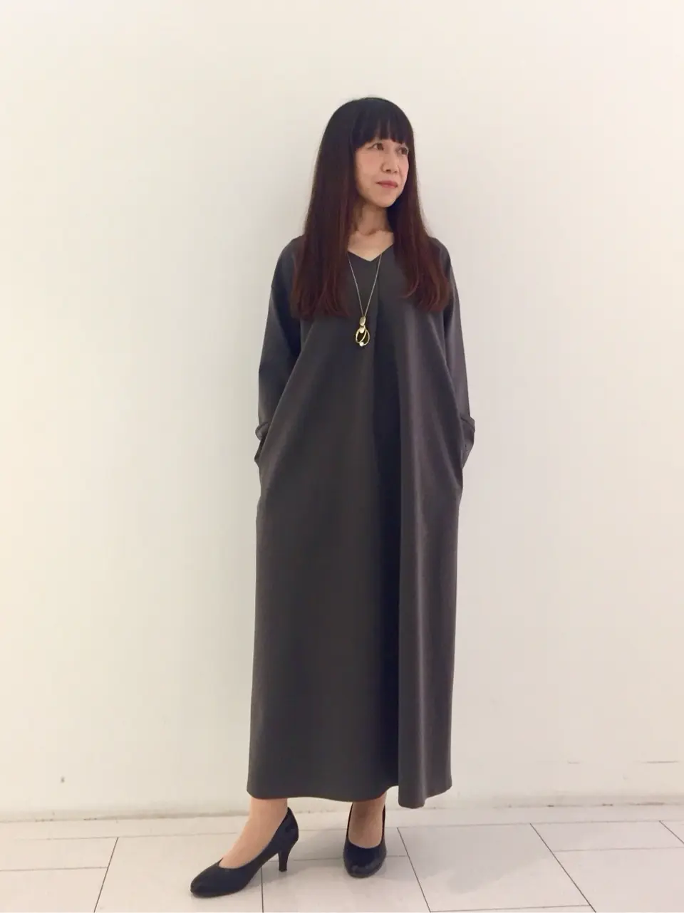 自由区 L スタッフ コーディネート画像