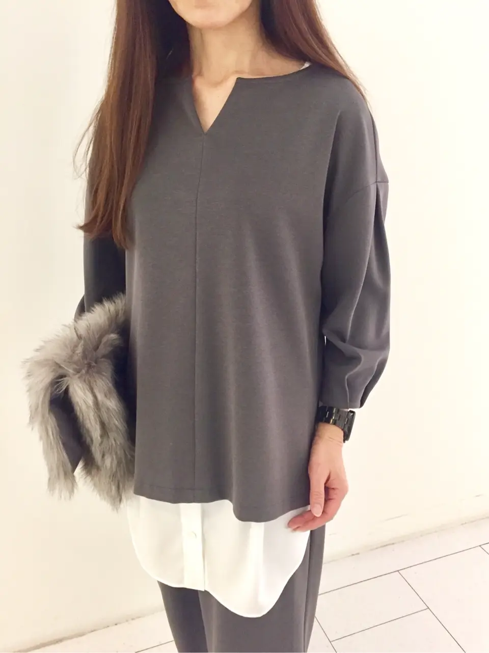 自由区 L スタッフ コーディネート画像