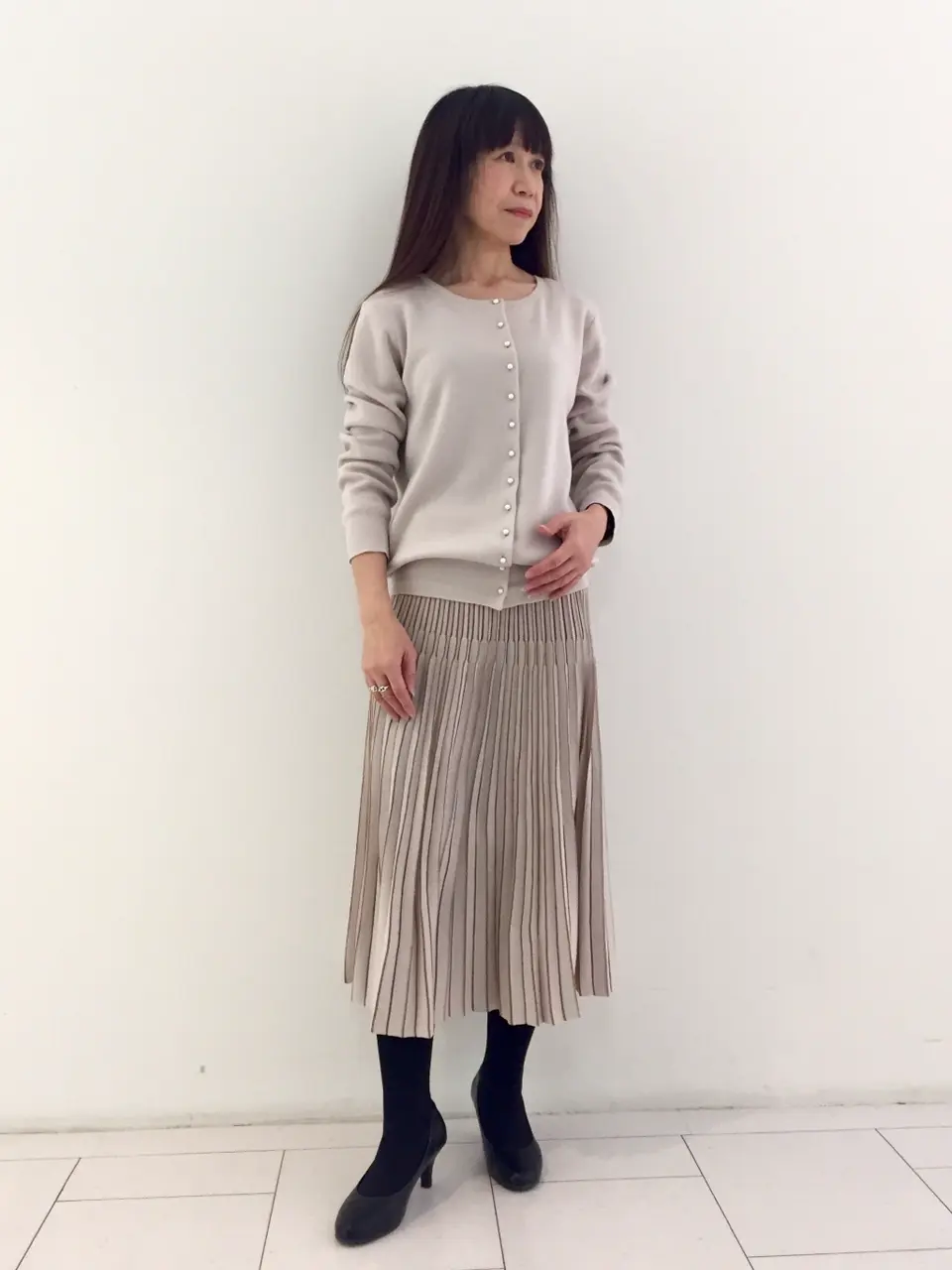 自由区 L スタッフ コーディネート画像