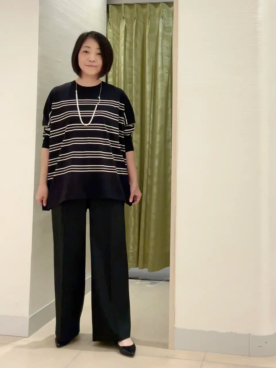 大きいサイズ＊ＩＣＢ シワレスサラっと異素材コンビ チュニック＊２３区自由区組曲 大きいサイズ＊ICB シワレスサラっと異素材コンビ チュニック