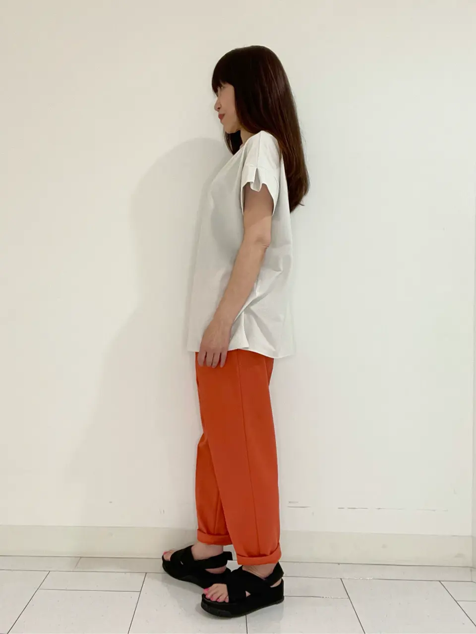 自由区 L スタッフ コーディネート画像