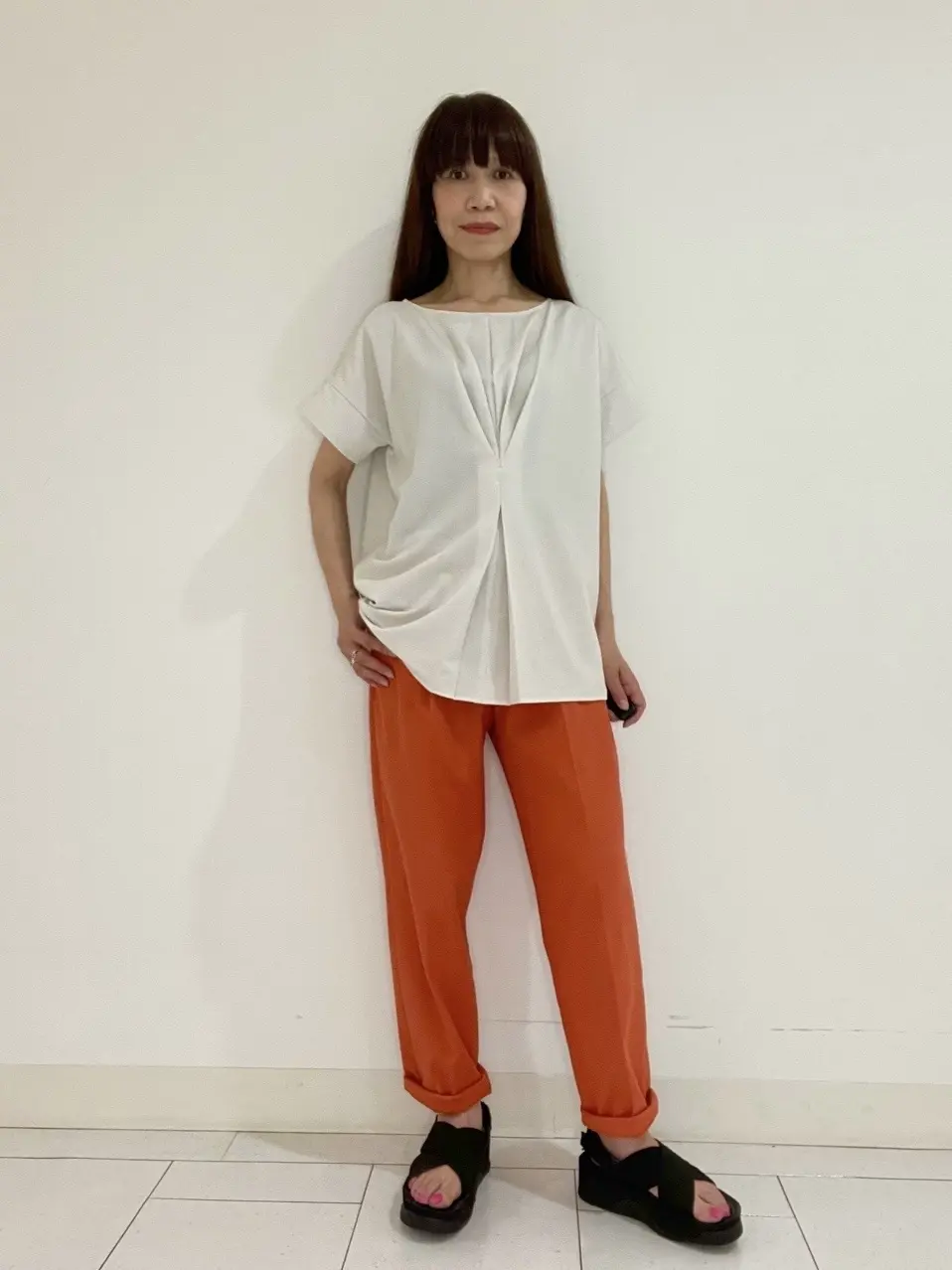 自由区 L スタッフ コーディネート画像