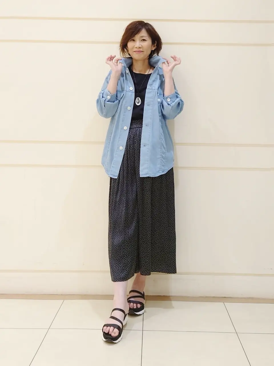 自由区 L maruri コーディネート画像