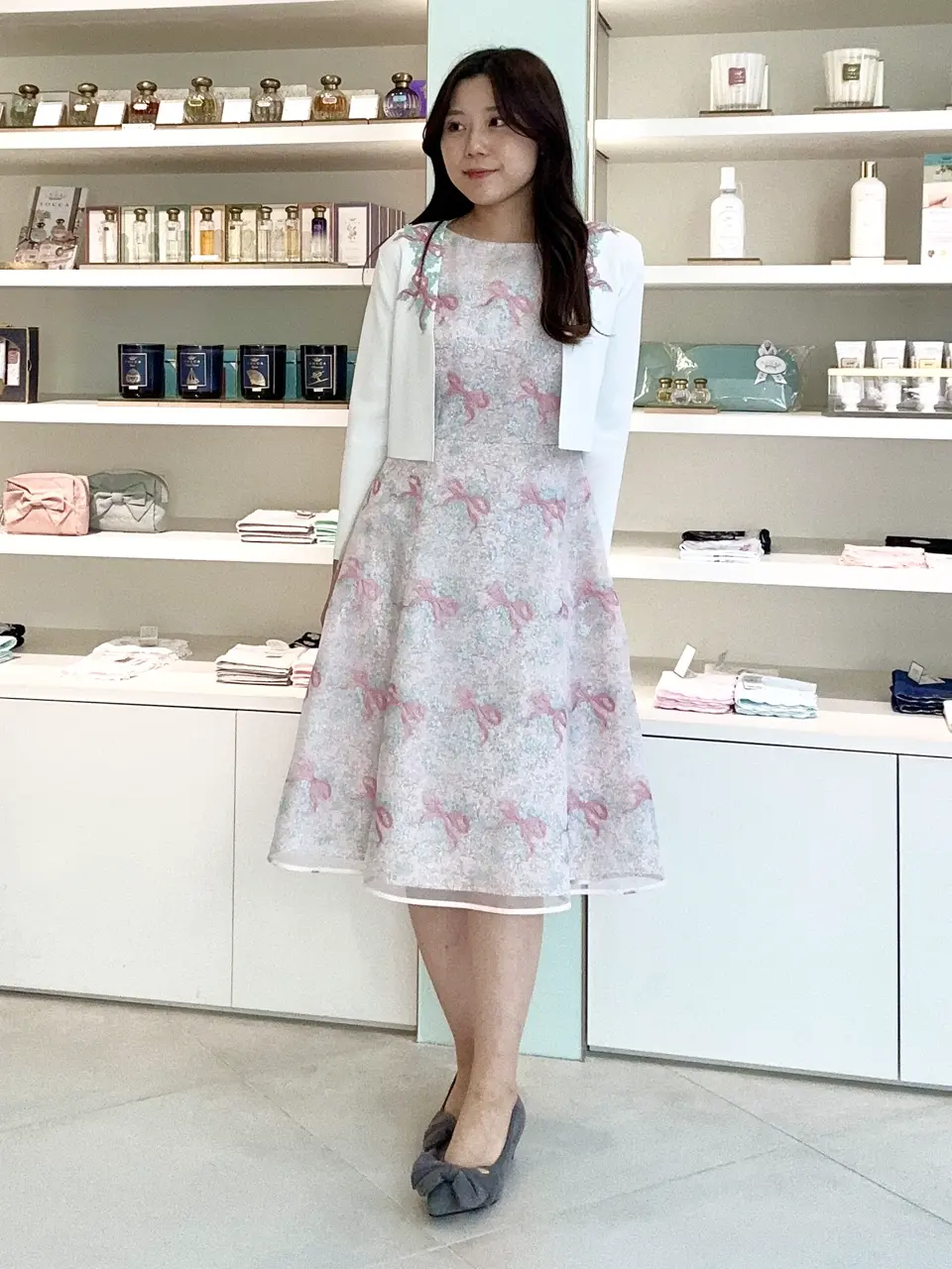 【良品】セットアップトッカ ワンピース ノーカラージャケットネイビー 0 TOOCA セットアップ 良品】セットアップトッカ ワンピース ノー