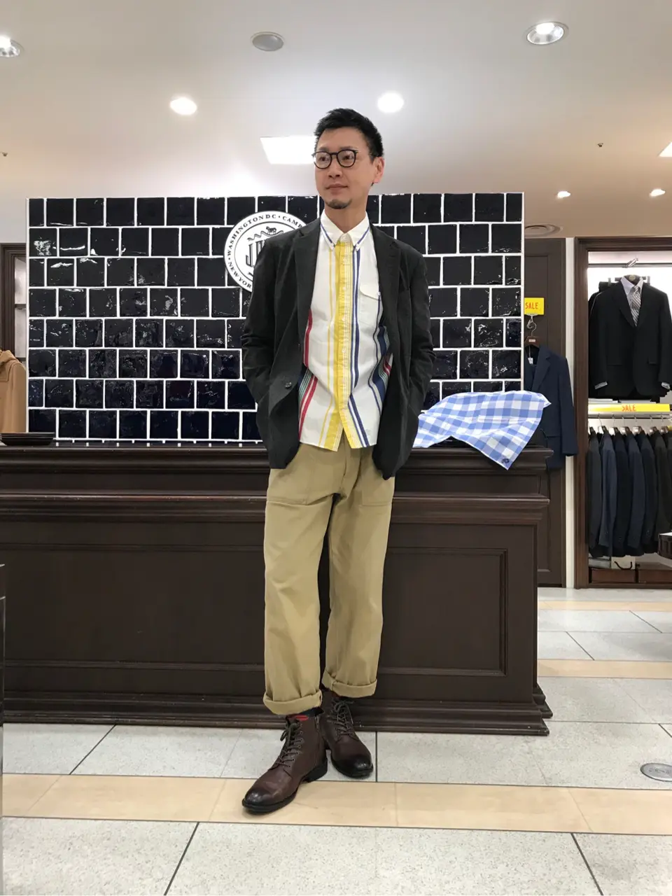 J.PRESS MEN 赤石 コーディネート画像