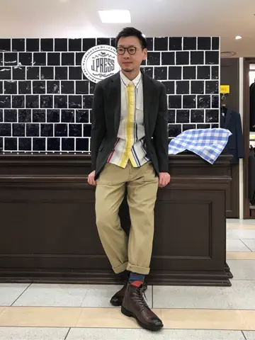 J.PRESS MEN 赤石 コーディネート画像