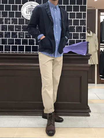 J.PRESS MEN 赤石 コーディネート画像