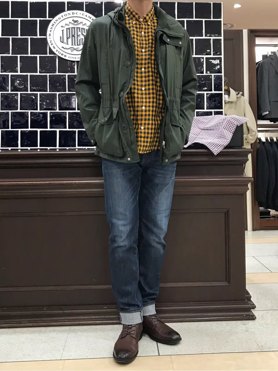 J.PRESS MEN 赤石 コーディネート画像