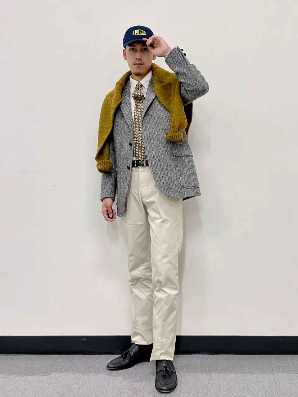 新品　J.PRESS レッドレーベル ツイード ダウンベスト ベージュ　￼￼L 新品 J.PRESS レッドレーベル ツイード ダウンベスト ベージュ ￼￼L