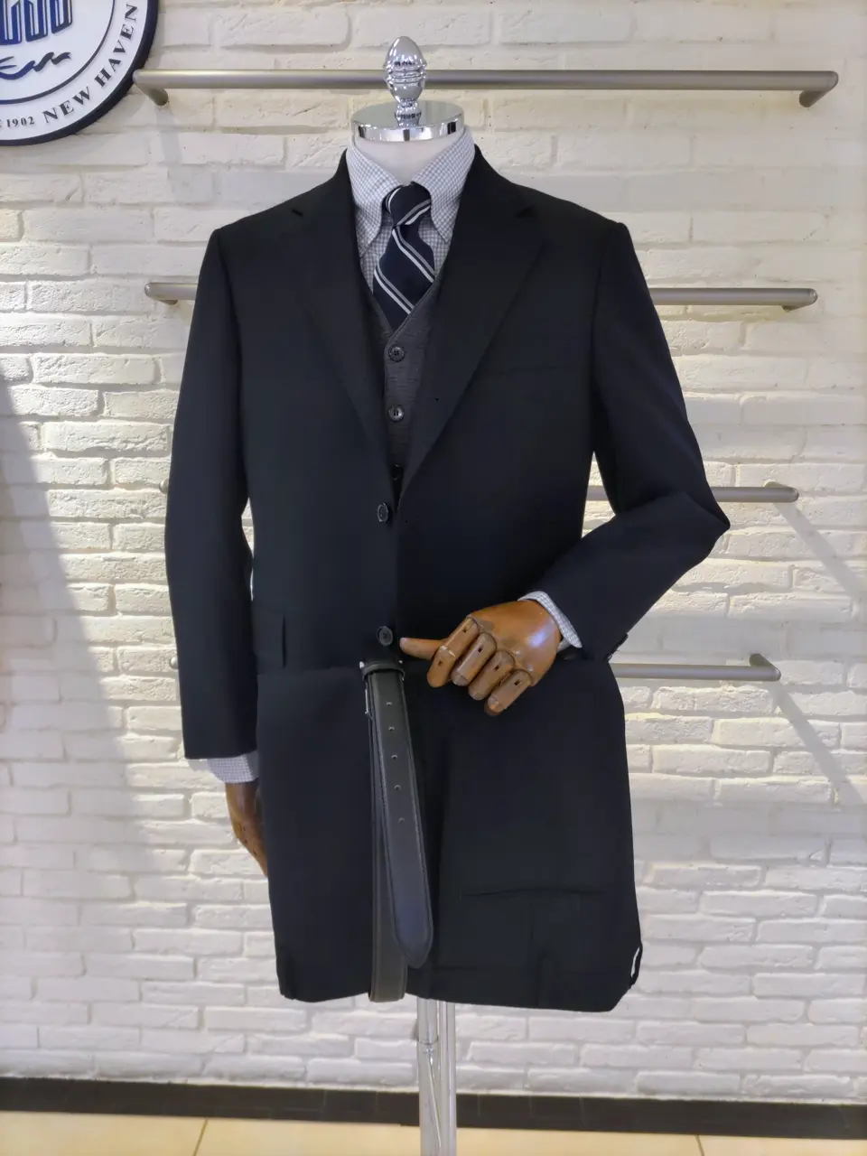 【JPRESS】スーツ　フォーマル　黒　ストレッチ　シャツ　ネクタイベルト七五三 上質ストレッチスーツ 紺シャドー スリム JUNKO SHIMADA JS ho