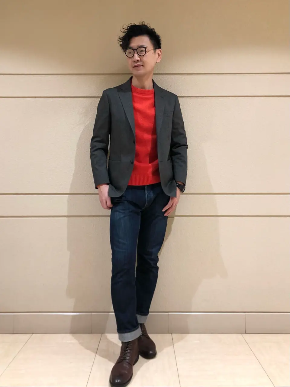 J.PRESS MEN 赤石 コーディネート画像