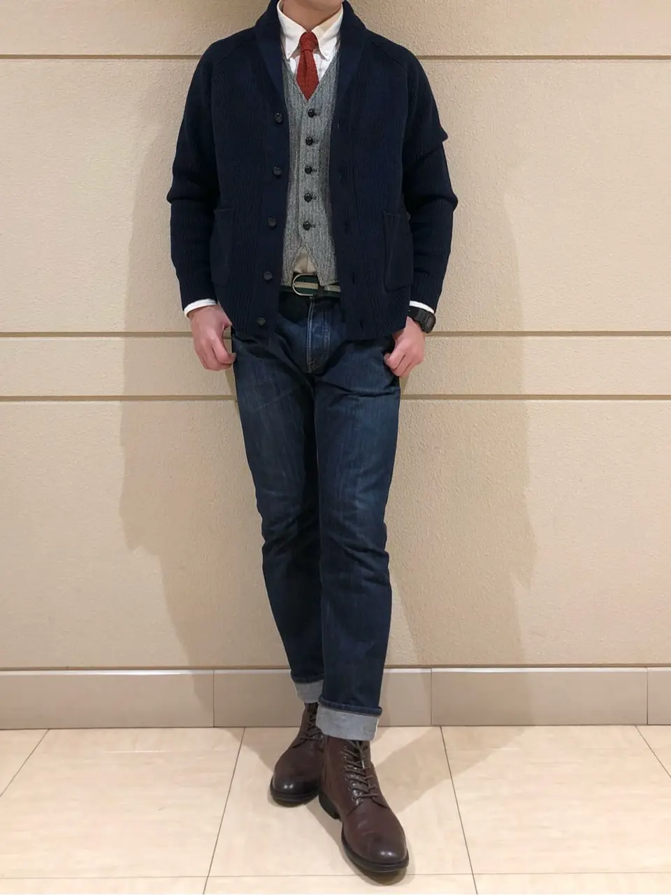 J.PRESS MEN 赤石 コーディネート画像