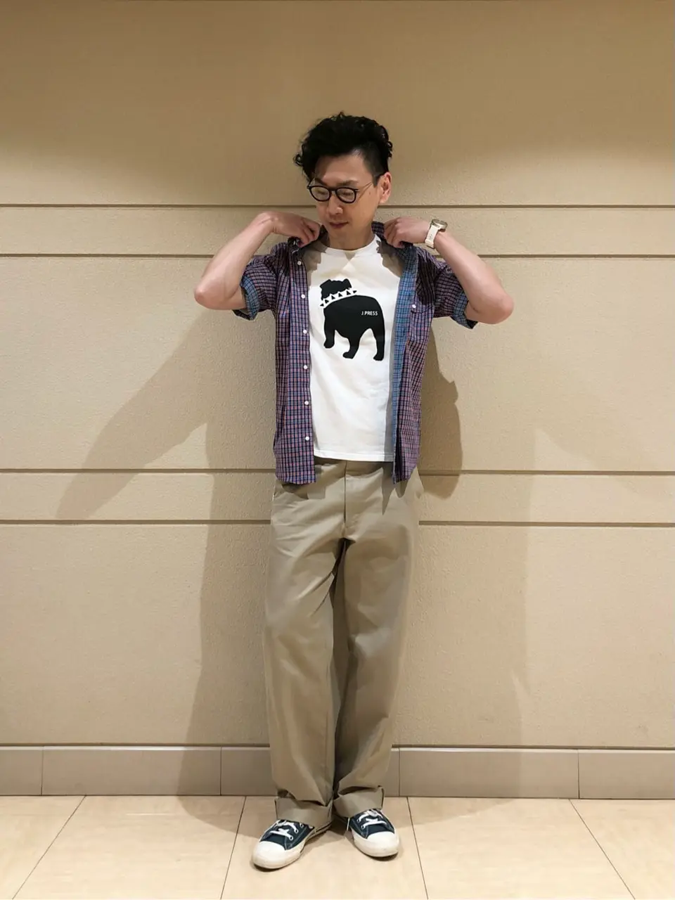 J.PRESS MEN 赤石 コーディネート画像