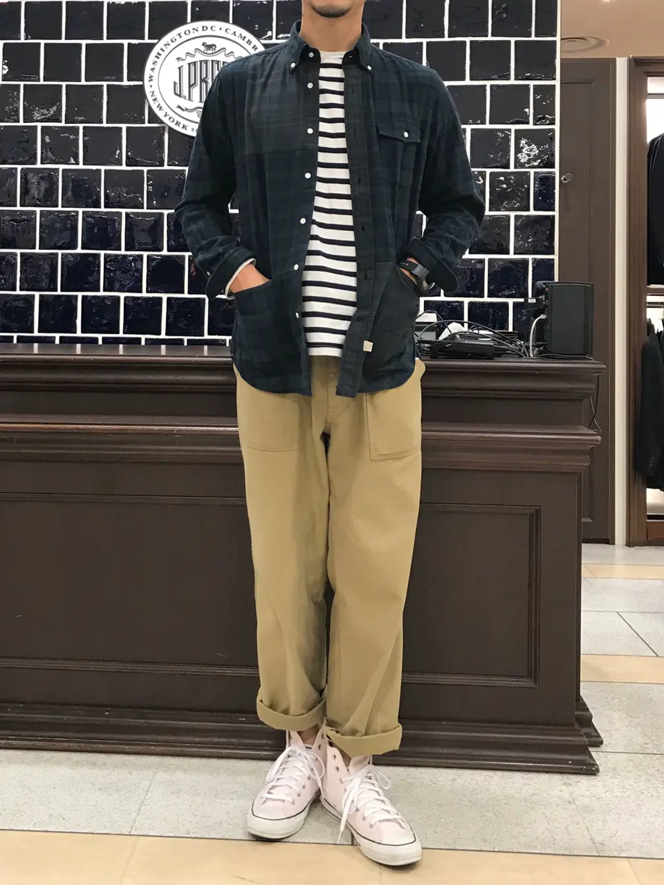 J.PRESS MEN 赤石 コーディネート画像