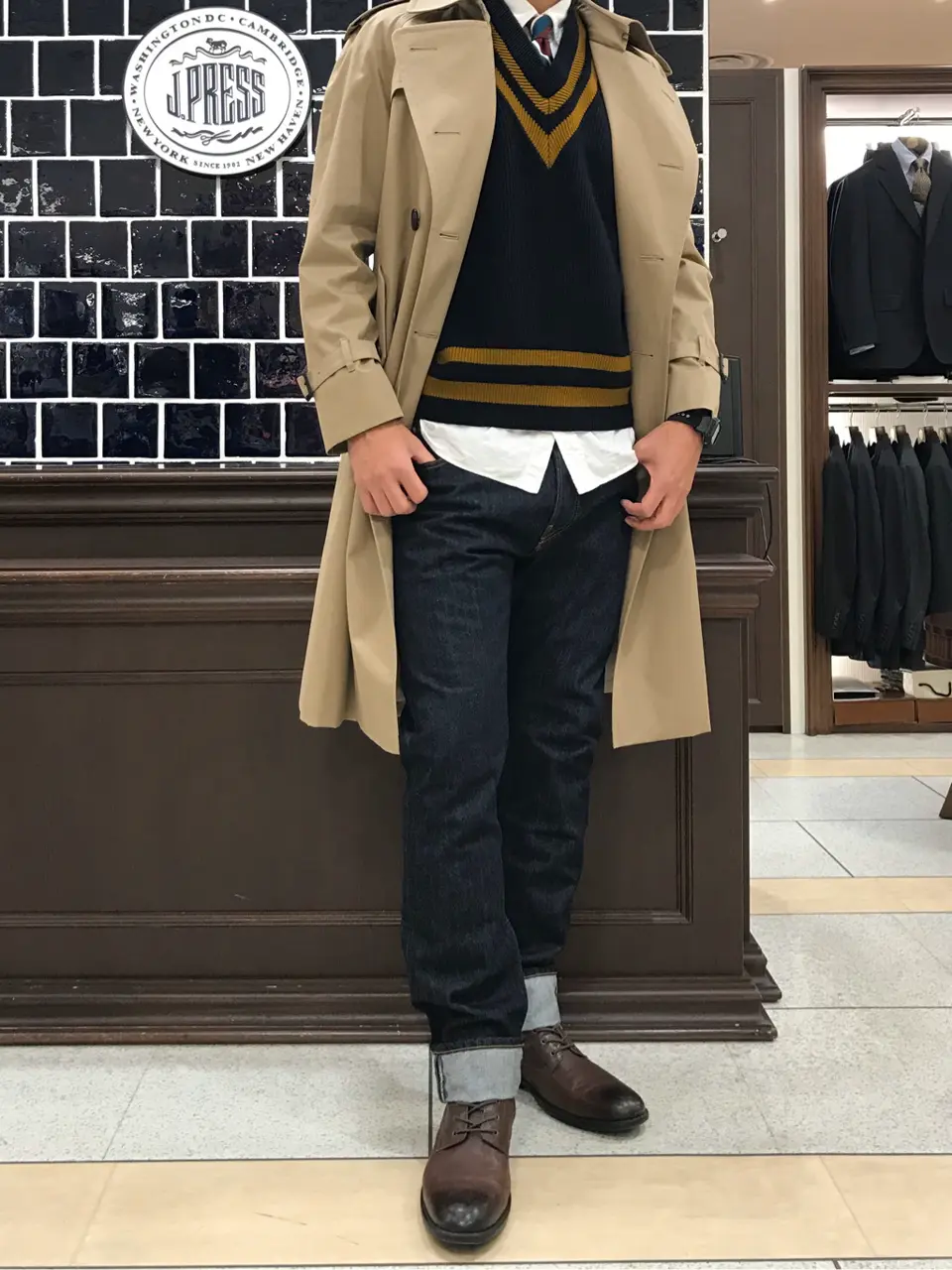 J.PRESS MEN 赤石 コーディネート画像