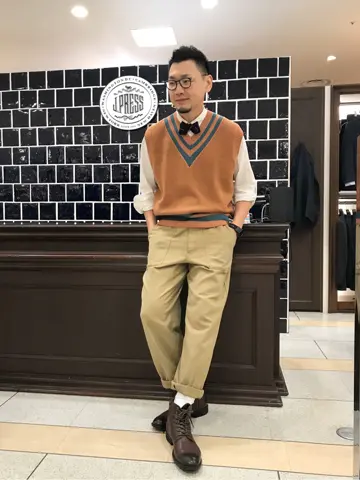 J.PRESS MEN 赤石 コーディネート画像