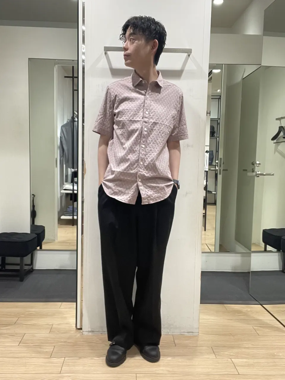 JOSEPH ジョゼフ　セットアップパンツ　フレア　ウール　ストライプ　S相当 ストレッチ/セットアップ/弱撥水】フランネル ジャージ パンツ