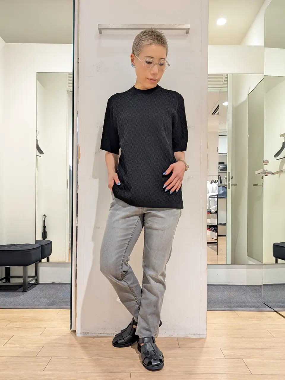 ほぼ未使用！Joseph homme ジャージー素材ダークネイビーXL(50) ほぼ未使用！Joseph homme ジャージー素材ダークネイビーXL(50