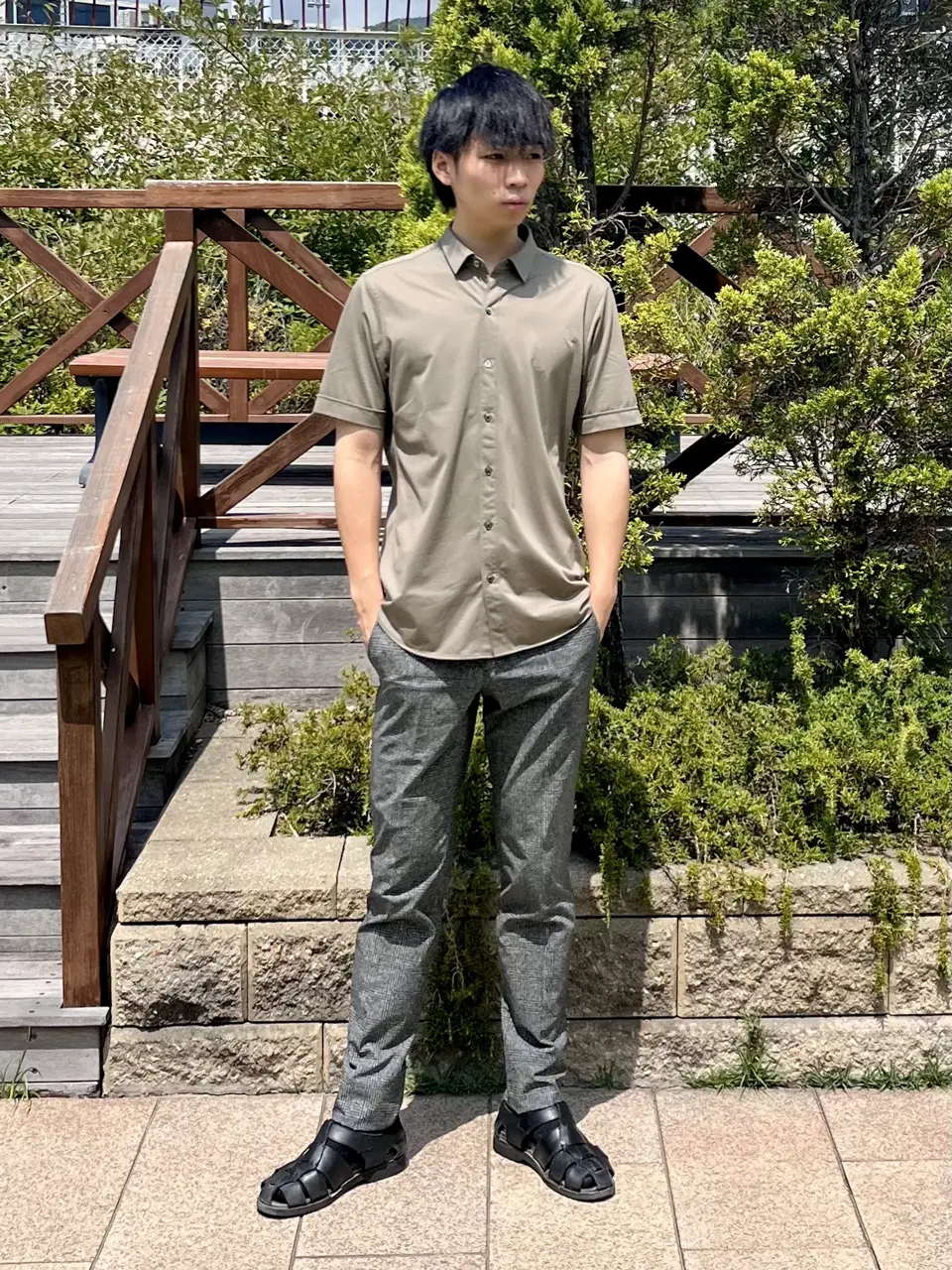 美品　23区オム　アンコンジャケット　ウォッシャブル　ストレッチ　2B　L　灰 SUIT SQUARE 【スーツスクエア】レディース ジャケット