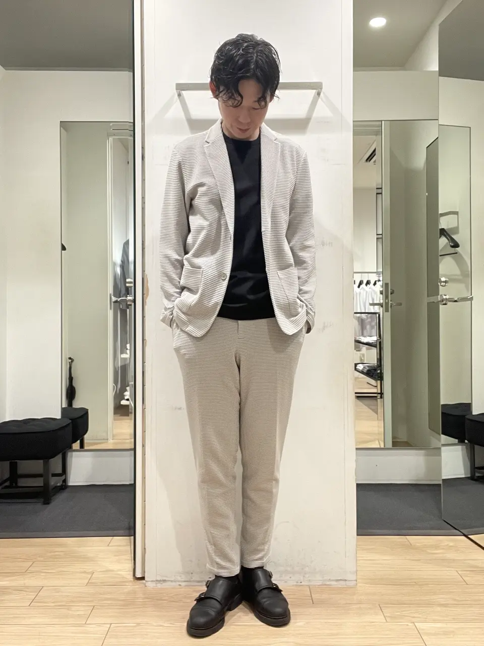 JOSEPH HOMME 佐藤健人 コーディネート画像