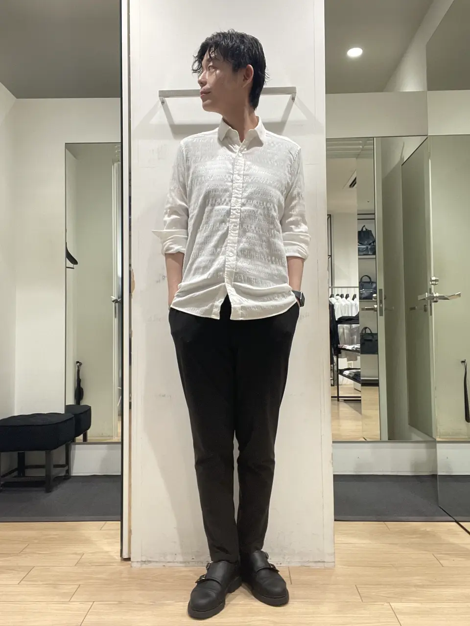 JOSEPH HOMME 佐藤健人 コーディネート画像